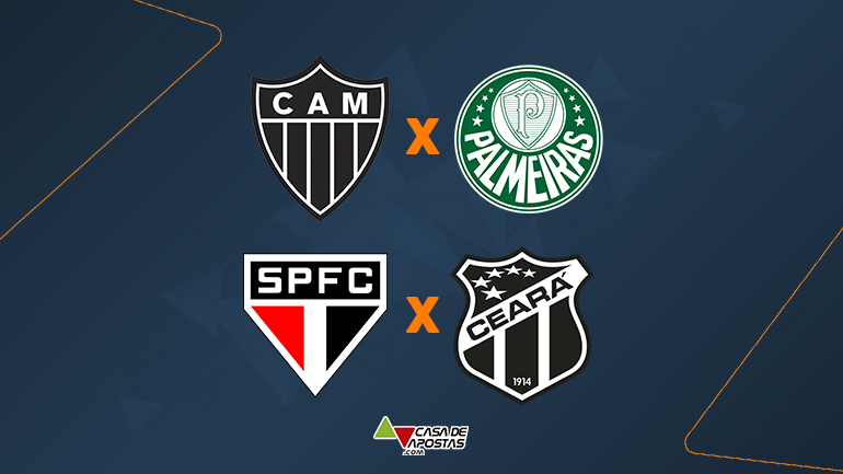 Hoje tem Atlético-MG x Palmeiras pela Libertadores e São Paulo x Ceará pela Sulamericana! 🏆🔥